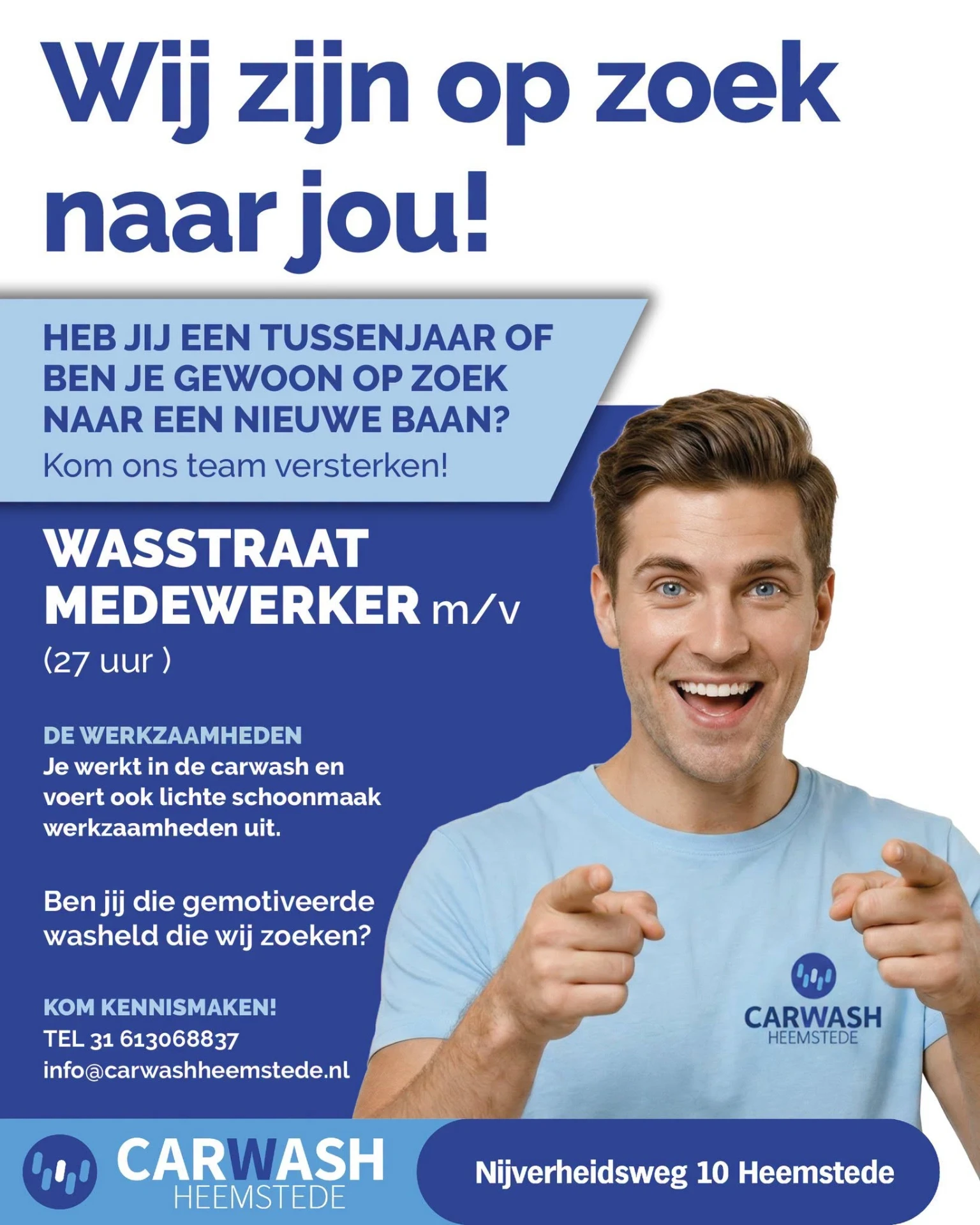 Vacature weekendhulp bij Carwash Heemstede