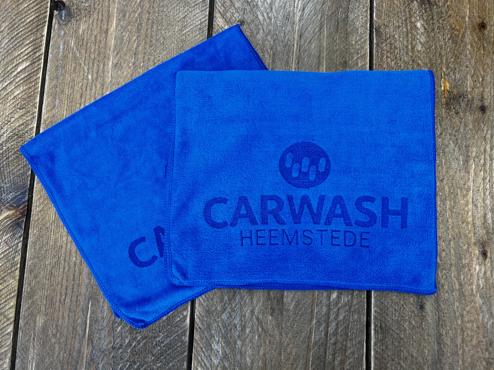 Blauwe microvezeldoeken van Carwash Heemstede